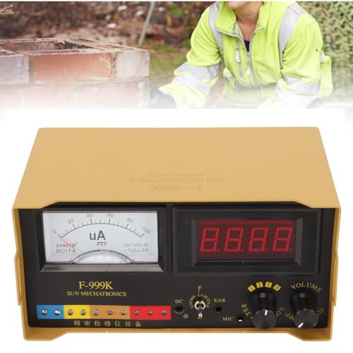 Detector de fugas de agua, equipo eléctrico de detectores de fugas de agua subterránea,monitor de agua de tubería subterránea, con auriculares, para exteriores para el hogar