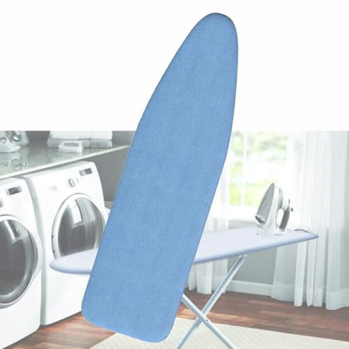 DAQXYH Bügelbrettbezug 90x30cm 100x34cm 110x34cm 120x38cm, Ersatz-Bügelbrettbezug Schwarz/blau, Baumwoll Bügelbrett Bezug Hitzebeständig(Blue,48x15inch(120x38cm))