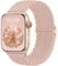 CeMiKa Compatible avec Bracelet Apple Watch 42mm 41mm 40mm 38mm Femme Homme, Tressé élastique Stretch Alternative Sport Band pour iWatch Series 10 9 8 SE 7 6 5 4 3 Ultra 2 1, Rose Sable