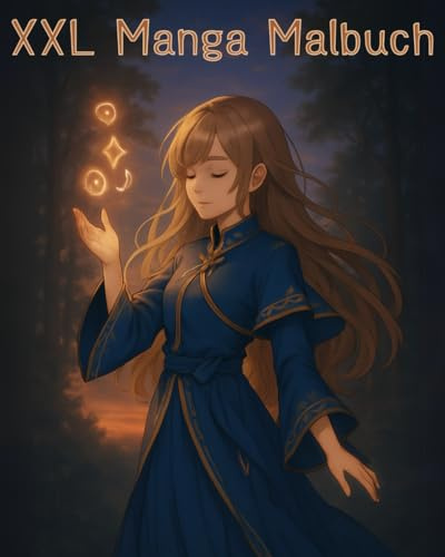 XXL Manga Malbuch: 100 Ausmalbilder im Manga-Stil – Fantasy, Alltag & Abenteuer | Einseitig bedruckt