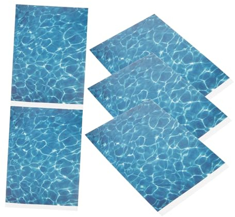 Papel de Agua Artificial 5 Láminas para Modelo de Mesa de Arena | Ladrillos Miniatura, Decoración de Paisajes, Adhesivo Simulando Agua de Rio, Plástico, DIY