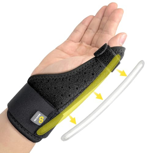 BRACOO Thumb Splint Thumb Support Brace for Right & Left Hand | Thumb Brace for De Quervains Tenosynovitis, Arthritis & Sprained Pain Relief, Breathable Hand Support, Trigger Thumb, TP34