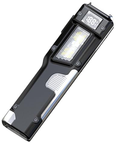 XAGMODSHN Multifunzionale Ricaricabile Torcia Elettrica Portatile Display Digitale Lavoro Clip sulla Torcia LED Torcia Torcia Elettrica Ricaricabile