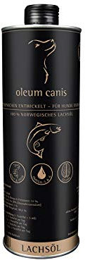 GranataPet Oleum Canis Lachsöl, Nahrungsergänzung für Hunde, schmackhaftes Lachsöl mit Omega-3 & Omega-6-Fettsäuren, 1 l