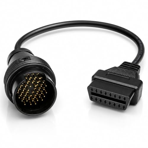 Aukson R44C 38 Pin OBD1 auf 16 Pin OBD2 Diagnoseadapter Kabel für Mercedes Fahrzeuge mit Rundstecker – kompatibel mit Alten Modellen – 40cm Verbindungskabel für KFZ Diagnosegerät