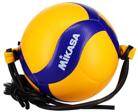 Mikasa V300W-AT-TR Official Size, tethered Training Volleyball,Blue/Yellow