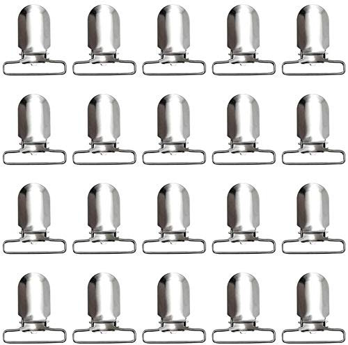 40 Pieces Men Suspender Clips Metal Clips Sheet Straps Holder Fasteners Clips Heavy Duty Bed Sheet Fasteners Clips
