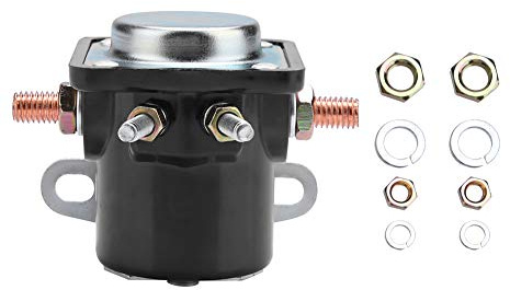 Relé de solenoide, 4 terminales DC 12V Car Truck Refit Interruptor de relé de solenoide de arranque de servicio pesado con tornillos Paquete