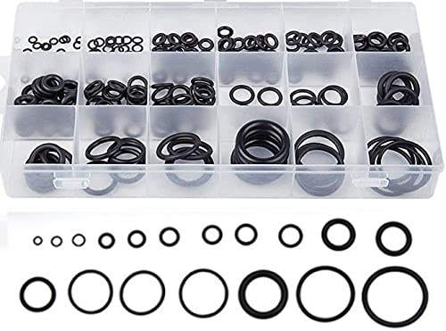 225 Stücke O-Ring Dichtungsringe Set | 18 Verschiedene Größen in Schwarz, Silikon Dichtungen Kit für Sanitär, Auto & Haushalt | Vielseitiges Sortiment zur Schnellreparatur Loopunk