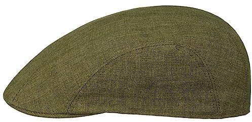Stetson Madison Leinen Flatcap Gefütterte Schirmmütze Herren Damen Frühjahr Sommer grün 59 cm