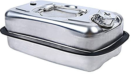 Auslaufsicherer tragbarer Kraftstoffkanister aus Metall, rostfreier 304-Edelstahl-Benzinkanister, Motorrad-Ersatzbenzintank, Autozubehör (3 l)
