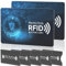 Ancable TÜV geprüfte RFID Blocker Karte Set, 2 Stück RFID Blocker Karte und 5 Stück RFID Blocker NFC Schutzhüllen für Geldbörse/Kreditkarte/Bank Karte/EC Karte