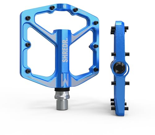 SHREDR. Ryzr Flat Pedale für MTB | Superleichte Flatpedals fürs Mountainbike | In 9 Farben | Superleicht: 320gr. pro Paar