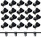 Aeaocvo Lot de 50 serre-câbles R noirs en nylon de 0,25 - Serre-câbles à visser - Avec 50 vis - Clips de câble à visser pour câble et tuyau