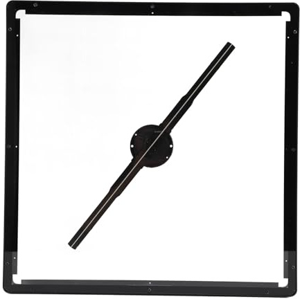 Ventilateur D'hologramme 3D de 17,7 Pouces avec Couvercle, Ventilateur D'affichage Publicitaire D'hologramme 3D 2000x1152 576 LED Projecteur D'hologramme 3D Support D'affichage