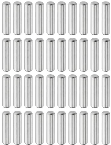 QUARKZMAN 40Pz 3x12mm Perni Cilindrici Acciaio Inossidabile 316L Argento | Elementi di Fissaggio per Aste e Perni Fermi per Ripiani in Metallo