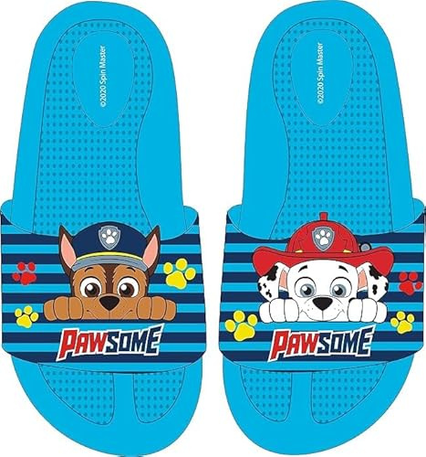 eplusm Paw Patrol - Ciabatte da doccia e da bagno, per bambini, estive, antiscivolo, da spiaggia, azzurro, 29/30 EU