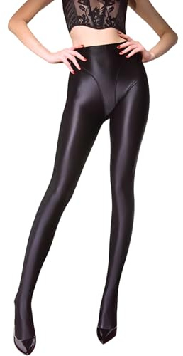 RUIBAVYA Strumpfhosen für Damen 70 Den GläNzend Semi-Blickdicht Strumpfhose Mit Hoher Taille