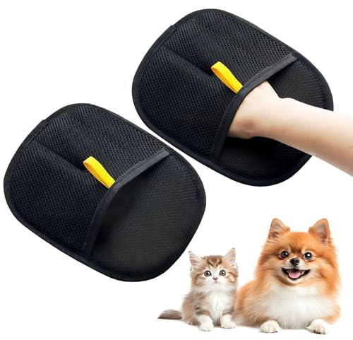 LUYIEDHA 2 Pezzi Guanti Spazzola per Capelli per Cani e Gatti, Guanti Riutilizzabili per la Rimozione dei Peli di Animali per la Cura del Pelo, Guanto Rimuovi Peli per