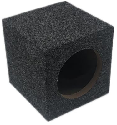 Single Car Subwoofer Enclosure Case, Sturdy Frame Sealed Speaker Cabinet Box Improves Audio Quality for Home, Vehicle, Public (5in)