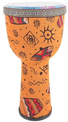 Djembe Trommel 8 Zoll für Anfänger und Kinder, Handtrommel | Pvc Ausführung, Leicht zu Spielen, für Musikunterricht und Bühnenauftritte, Fein Gearbeitetes Design