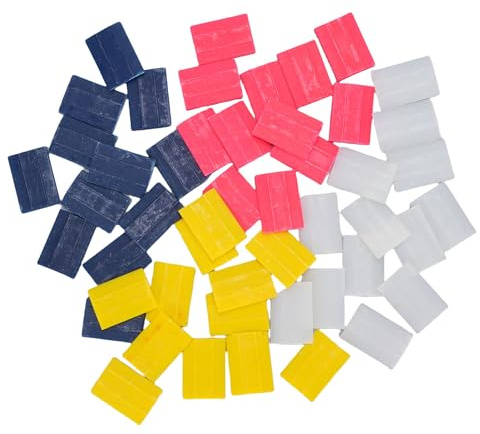 CHICIRIS Gesso da Sarto, 50 Fogli Gesso da Sarto Cera 4 Colori Pennarello per Tessuti Lavabili per Orli, Lavori Artigianali, Marcature di Alterazioni degli Indumenti