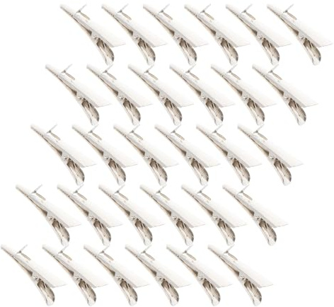 SAFIGLE Metálicas de Cocodrilo Pequeñas 4.5 Cm Resorte, 150 Unidades para Manualidades, Sujeción Fuerte para Fotos, Bricolaje y Peinado, Clips Duraderos para Uso Múltiple