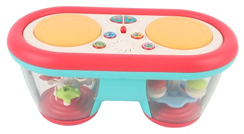 RIZGHWOY Jouet Musical de Tambour de Clap de Main de Carrousel de bébé, Tambour D'applaudissements Multifonctionnel avec des Lumières et de la Musique, éducatif Sûr pour des Enfants (Rouge et Vert)