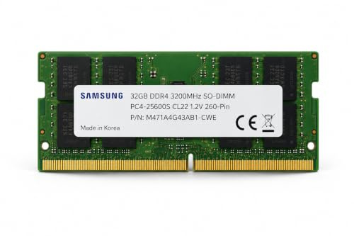 Abato Memoria RAM de 32 GB DDR4 3200 MHz SO-DIMM 260 pines PC4-25600 CL22 1,2 V compatible con M471A4G43AB1-CWE para ordenador portátil Upgrade