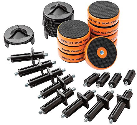 Bench Dog Tools 518609 „Bench Cookie Plus”-Gesamtpaket, 28-tlg. Satz Orange