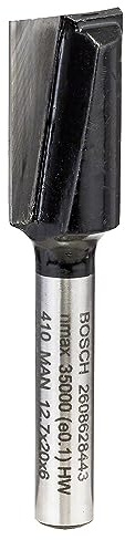 Bosch 1x PRO Nutfräser, zweischneidig, D 12,7, L 19,6, S 6 | für Weichholz, Hartholz, Ø 12,7 mm, Professional Zubehör Oberfräsen, Kantenfräse