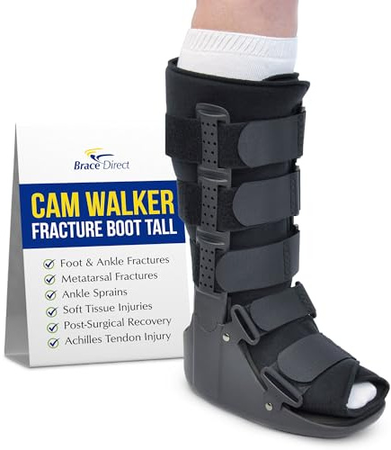 Brace Direct CAM Walker Boot - Tall Orthopedic Walking Boot for Fracture, Sprained Ankle, and Injury Recovery (Small - US Shoe Size Men 4.5-7 / Women 6.5-8 / Youth 4.5-7)