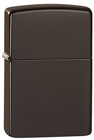 Zippo Sturmfeuerzeug - Brown Matte, Base Model - Nachfüllbar - Wiederverwendbar - Windfestes Design - Geschenkbox - Made in USA