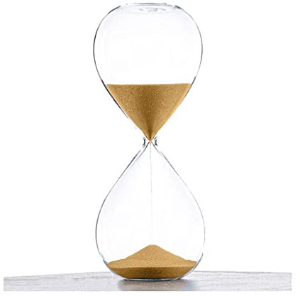 JLWM Clessidra Colorato Timer A Clessidra per Casa Soggiorno Ufficio Timers di Sabbia Orologio A Sabbia attività A Tempo Festival Compleanno I Regali-d'oro-30 Mins