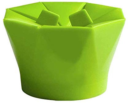 JHNEA Palomitero microondas Silicona Recipiente para Hacer Palomitas en el microondas Grande popcron Bowl para Hacer Palomitas microondas popup, Compre uno y llévese Otro Gratis,Green