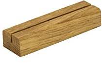 Supporto per foto/porta carte, in legno massiccio, diversi tipi di legno, numero di pezzi a scelta (quercia, 1 pezzo)