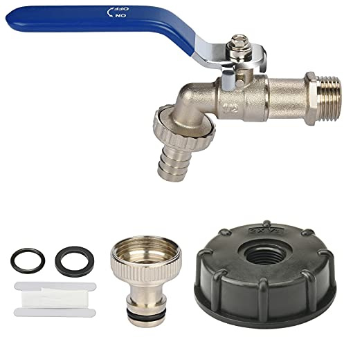 IBC Tank Adapter 1/2 '' Thread Connector Brass Replacement Valve Fitting Parts Water Garden Faucet Butt Water Storage Tank Hose Fitting Parts