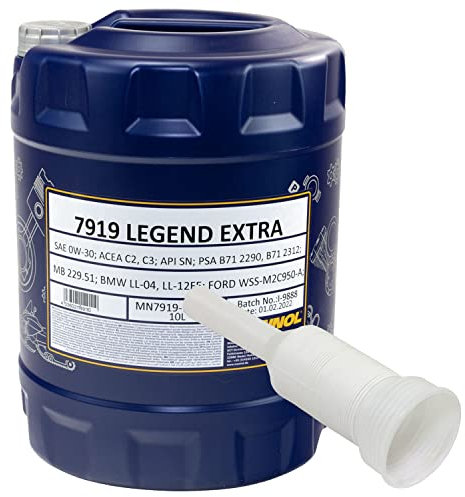 Motoröl Motor Öl MANNOL Legend Extra 0W30 API SN 10 Liter mit Ausgießer