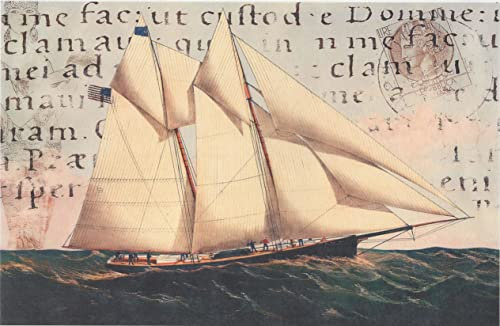 Zita´s Creative Rispapper A4 – Sailing Ship. Motiv halm silke, halmsidenpapper, decoupage-papper