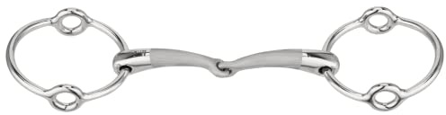 Sprenger SATINOX Aufziehtrense 14 mm einfach gebrochen - Edelstahl rostfrei, 135 mm Weite