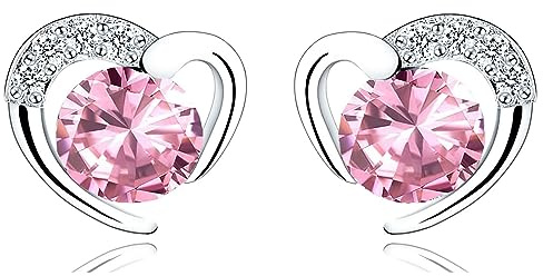 Ohrstecker Silber 925 Klein Ohrringe für Damen | Sterling Silber Ohrstecker Set mit Zirkonia für Mädchen Schmuck Geschenke