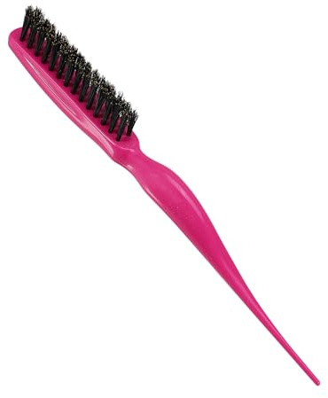 VOCOSTE Nylon Teasing Brush, Three Row Salons Teasing Brush, Teasing Brush, for Styling Backcombing, Rose Red 8.86 Length