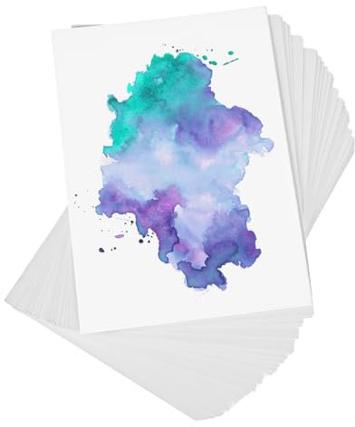 40 Sheets Watercolor Paper Bulk 5 x 7 Cotton Watercolor Paper 140LB/300GSM Thick White Drawing Paper for Students Adults Painting Art Works Painting Supplies