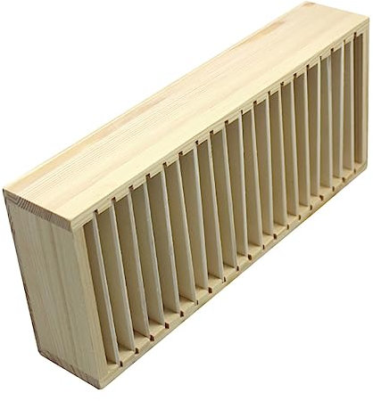 LALAFINA Holz Visitenkarten Box Karteikarten Kasten Mit Abnehmbarer Fachstruktur Für Desktop Aufbewahrungsbox Organizer Box Für Kleine Gegenstände