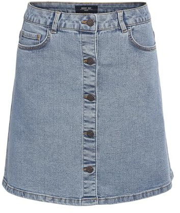 NOISY MAY Gonna in Jeans da Donna con Bottoni e Tasche Davanti e Dietro