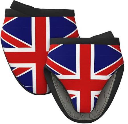 Hitzebeständige Ofenhandschuhe aus Silikon, Motiv: Englische Flagge, Mini-Silikon-Ofenhandschuhe, für Küche, Kochen, Backen, 1 Paar