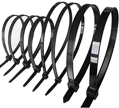 Colliers de câblage auto-verrouillables Zip, Colliers de serrage, colliers de serrage zippés 1000 pièces largeur 1,9 mm couleur noire colliers de serrage en nylon plastique autobloquants colliers de s