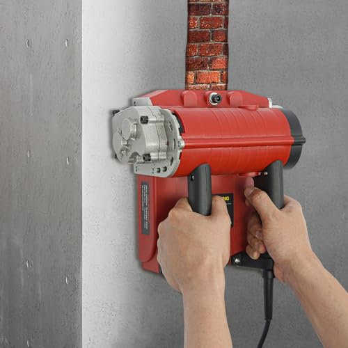 Ponceuse à béton 4580 W - Fraise à rouleau - Raboteuse murale - Ponceuse murale - Fraise de nettoyage - 3500 tr/min - Profondeur de rabotage : 1-4 mm