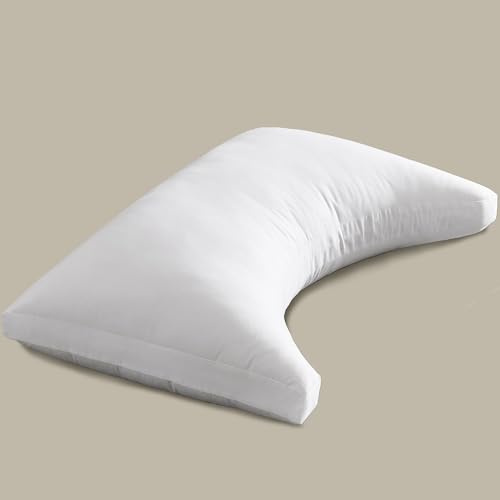 ACCURATEX - Guanciale per chi dorme di lato e sulla schiena - Rivestimento in 100% cotone riempito con alternativa al piumino, guanciali da letto queen per supporto di spalle, collo e testa, cuscino