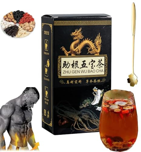 Nierentee Formel Ginseng, Nierentee Zur Nierenreinigung, Five Flavour Goji Berry Tea, Zhu Gen Wu Bao Cha, Ginseng Five Treasure Tea, Gin-seng Goji Mulberry Herbal Beeren Tee (1 Pcs)